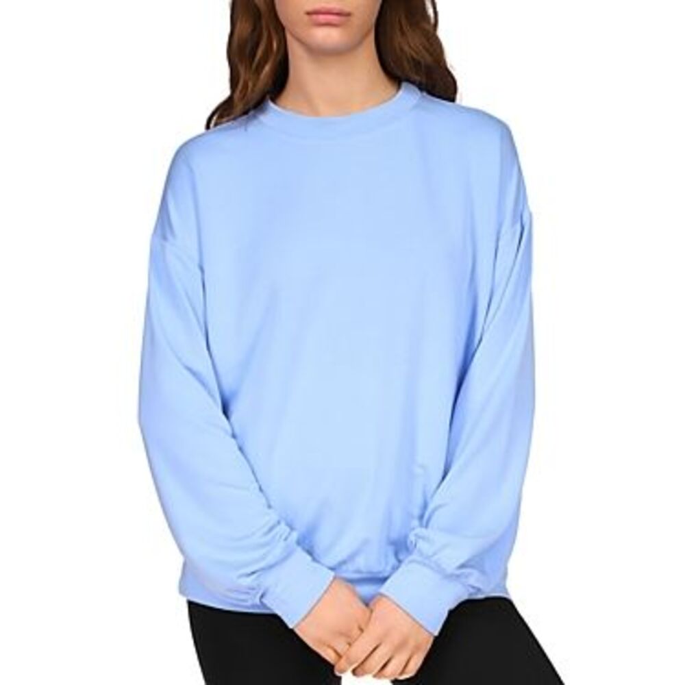 Sanctuary Come Over Crewneck Sweatshirt Brightblue